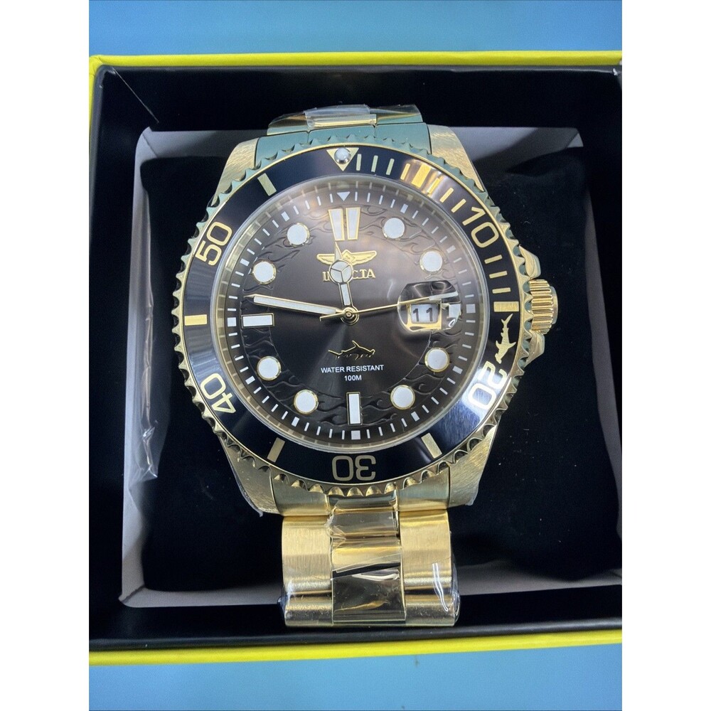 Invicta 30026 Pro Diver Men's Watch Stainless Steel Gold Tone Day Display